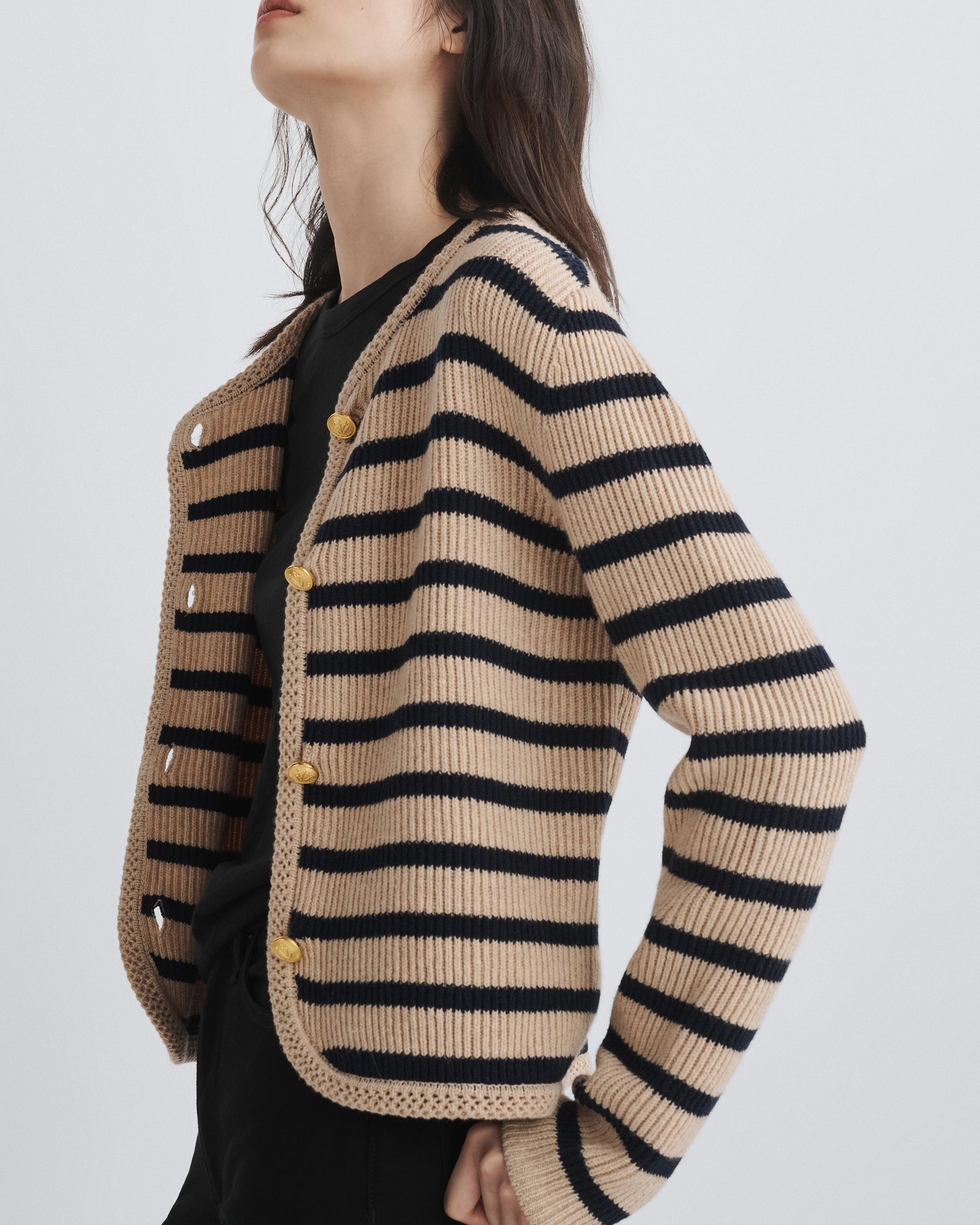 Sweater Cardigan By Rag And Bone In Cream, Size: L main image 0