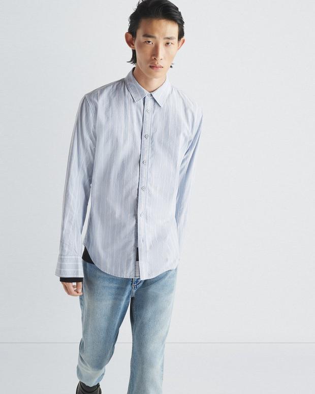 Fit 2 Engineered Cotton Stripe Oxford Shirt | Rag & Bone MBW23HA456SXML