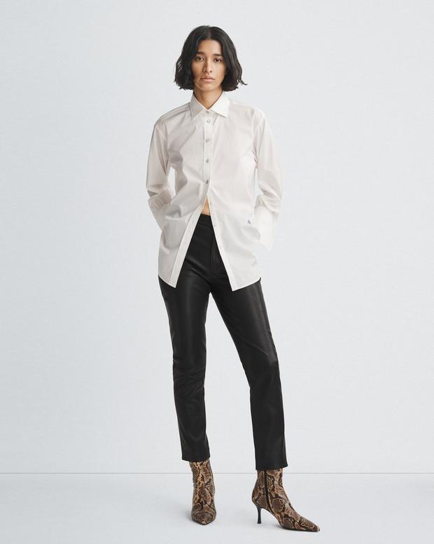 Diana Cotton Poplin Shirt - White | Rag & Bone WAW22HA0174617_100