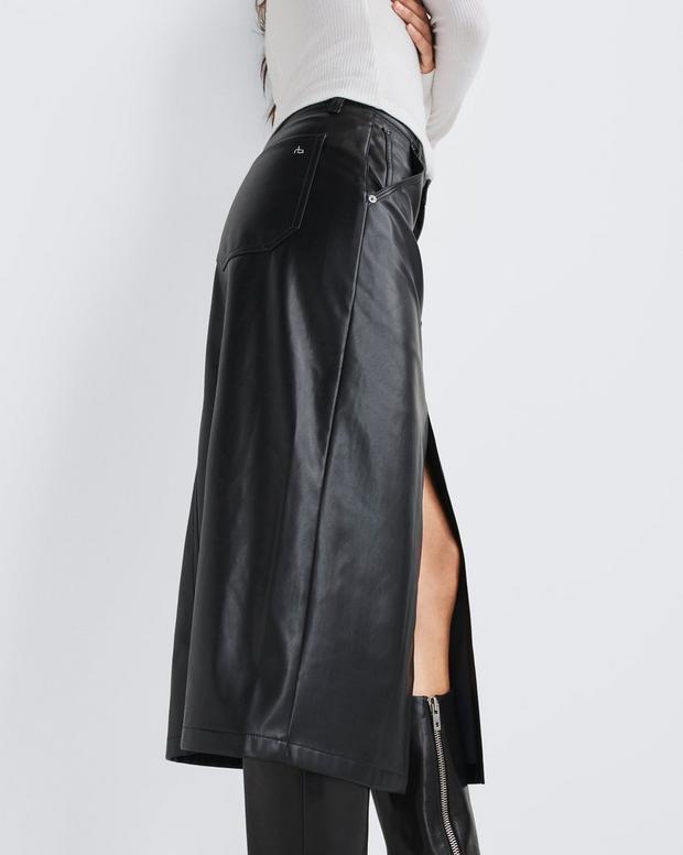 Sid Faux Leather Skirt | Rag & Bone WAW23F7032DK32
