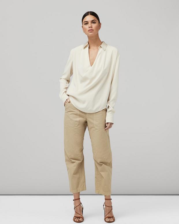 Leyton Workwear Cotton Pant - Khaki | Rag & Bone WAW23S7004NL04_250