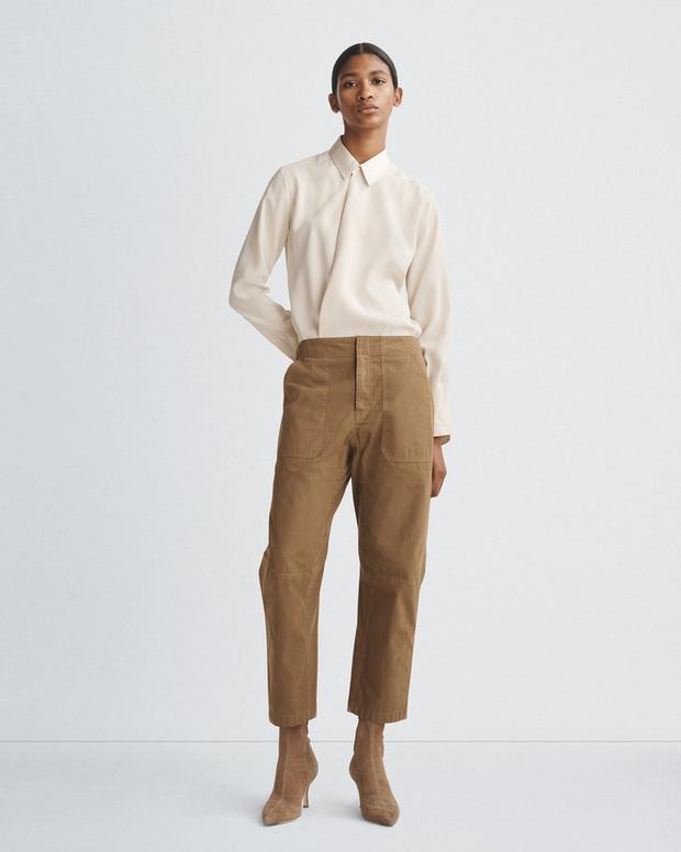 Leyton Workwear Cotton Pant - Olive Green | Rag & Bone WAW23S7004NL04_305
